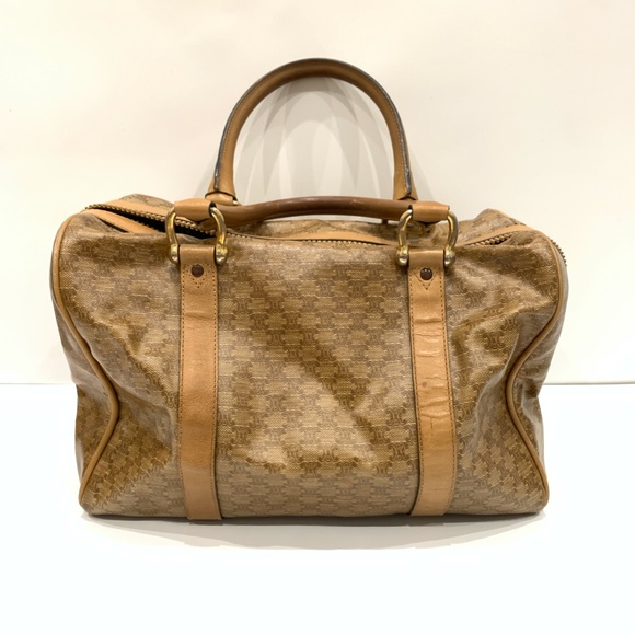 Celine Brown Macadam Boston Bag Sku#85272 (Gently used, Stains) - Picture 2 of 14